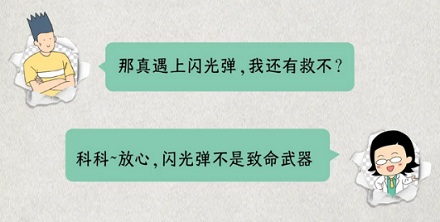 遭遇闪光弹,闭眼背身能躲开吗?